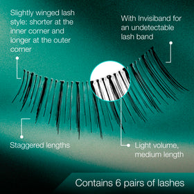 Ardell lashes applied on model demonstrating subtle, natural daytime eye definition