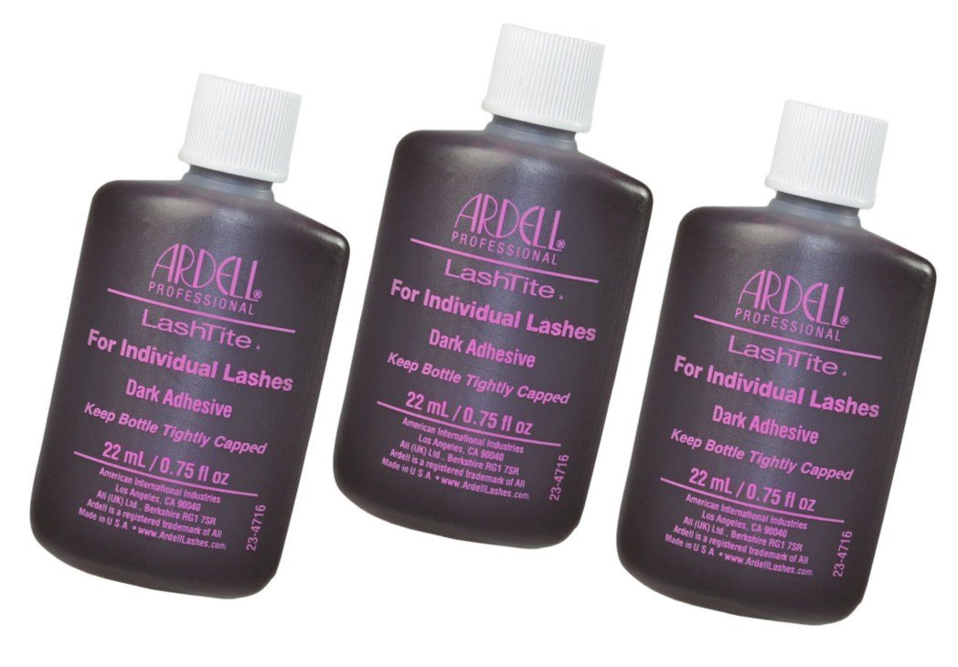 Ardell LashTite Dark front packaging showing bottle and label for reliable hold