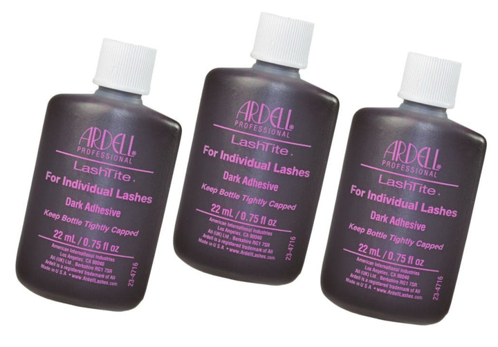 Ardell LashTite Dark front packaging showing bottle and label for reliable hold