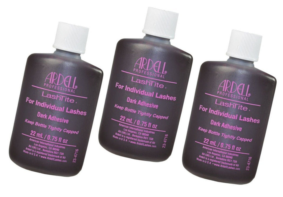 Ardell LashTite Dark front packaging showing bottle and label for reliable hold