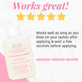 Ardell LashTite in use applying individual lashes for secure, natural-looking results