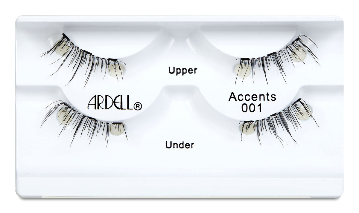 Ardell close-up of pre-curved band and lash fibers for easy fit