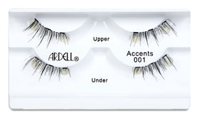 Ardell close-up of pre-curved band and lash fibers for easy fit