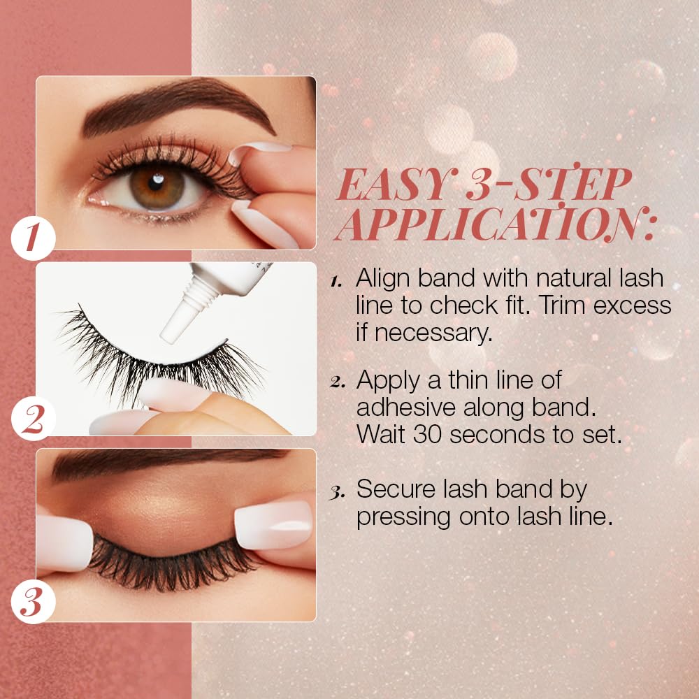 Ardell lashes worn on model demonstrating subtle everyday enhancement