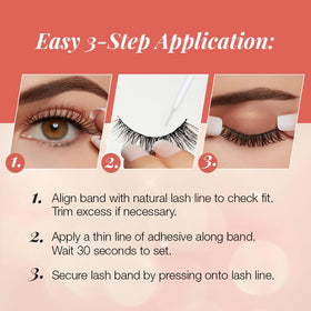 Ardell lashes on fingers during application demonstrating easy placement