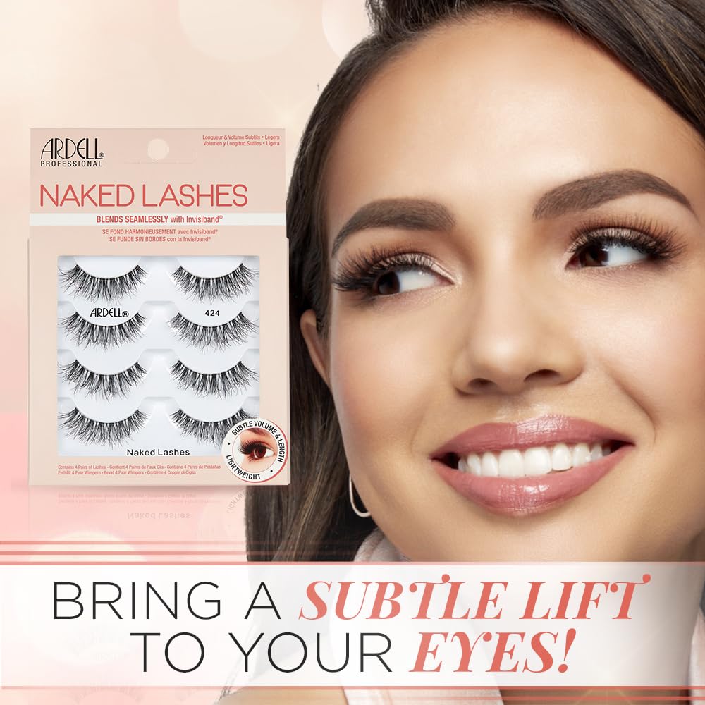 Ardell strip lashes angled view highlighting lightweight, wispy effect