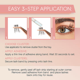 Ardell clusters with adhesive and tweezers for easy DIY application
