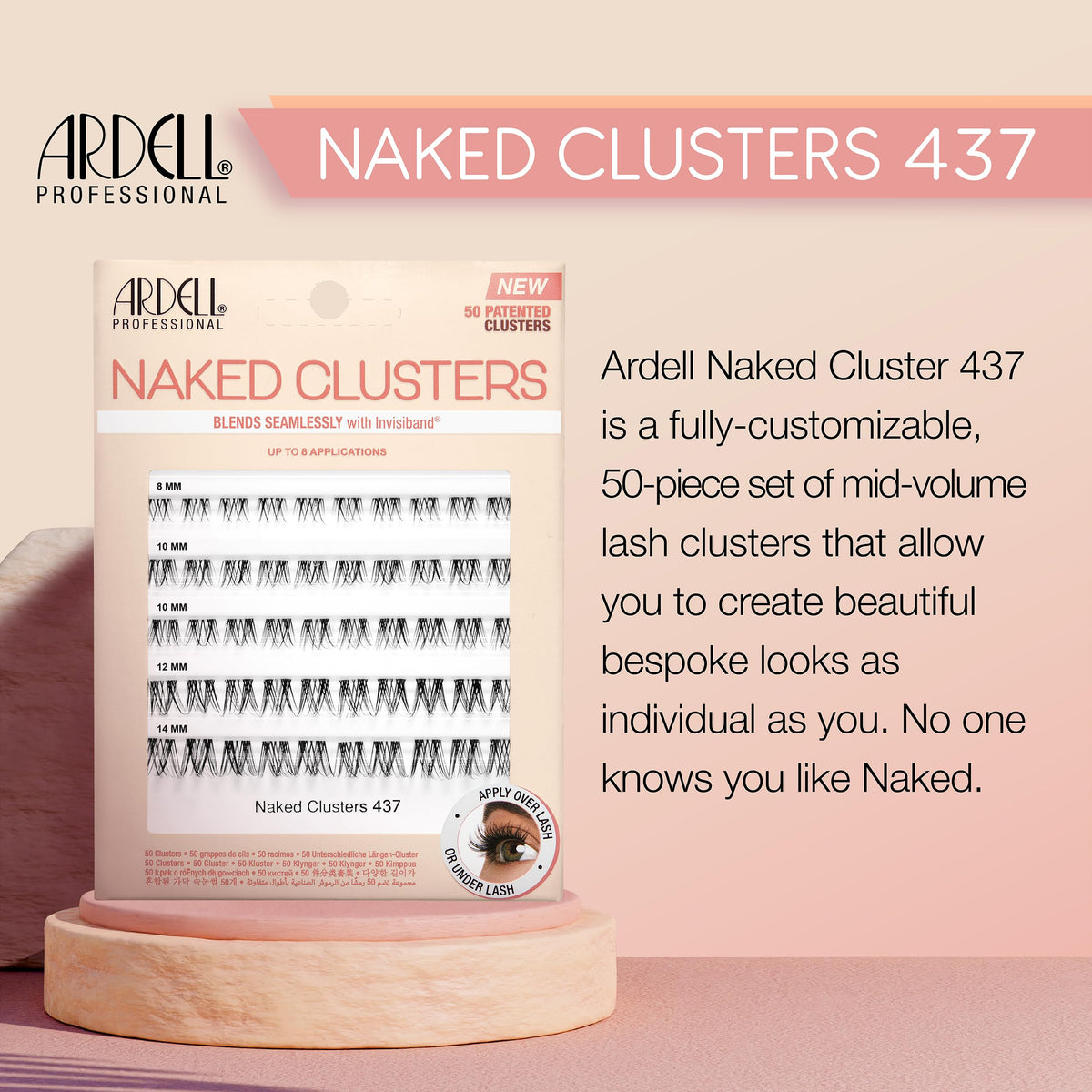 Ardell cluster strand texture close-up showing natural hair finish