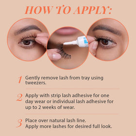 Ardell lashes applied on model demonstrating comfortable wear