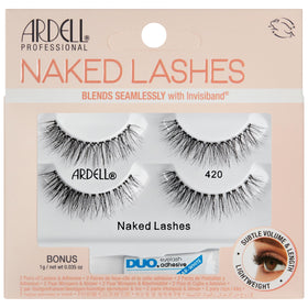 Ardell front packaging showing two pairs and pipette adhesive for easy start