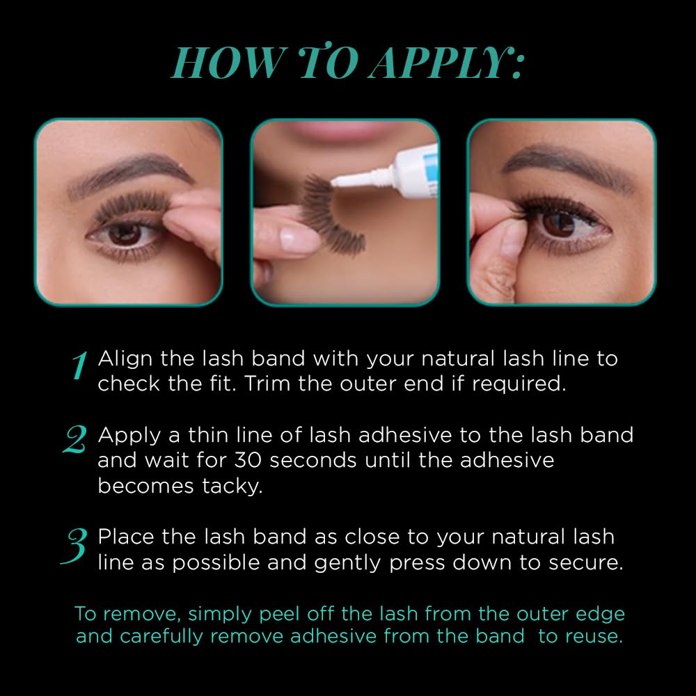 Ardell lashes beside ruler showing medium length for accurate sizing