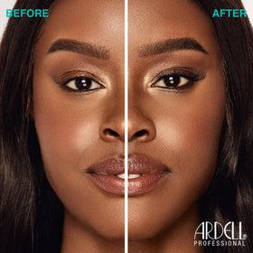 Ardell natural lashes 120 next to ruler showing trim-to-fit customization