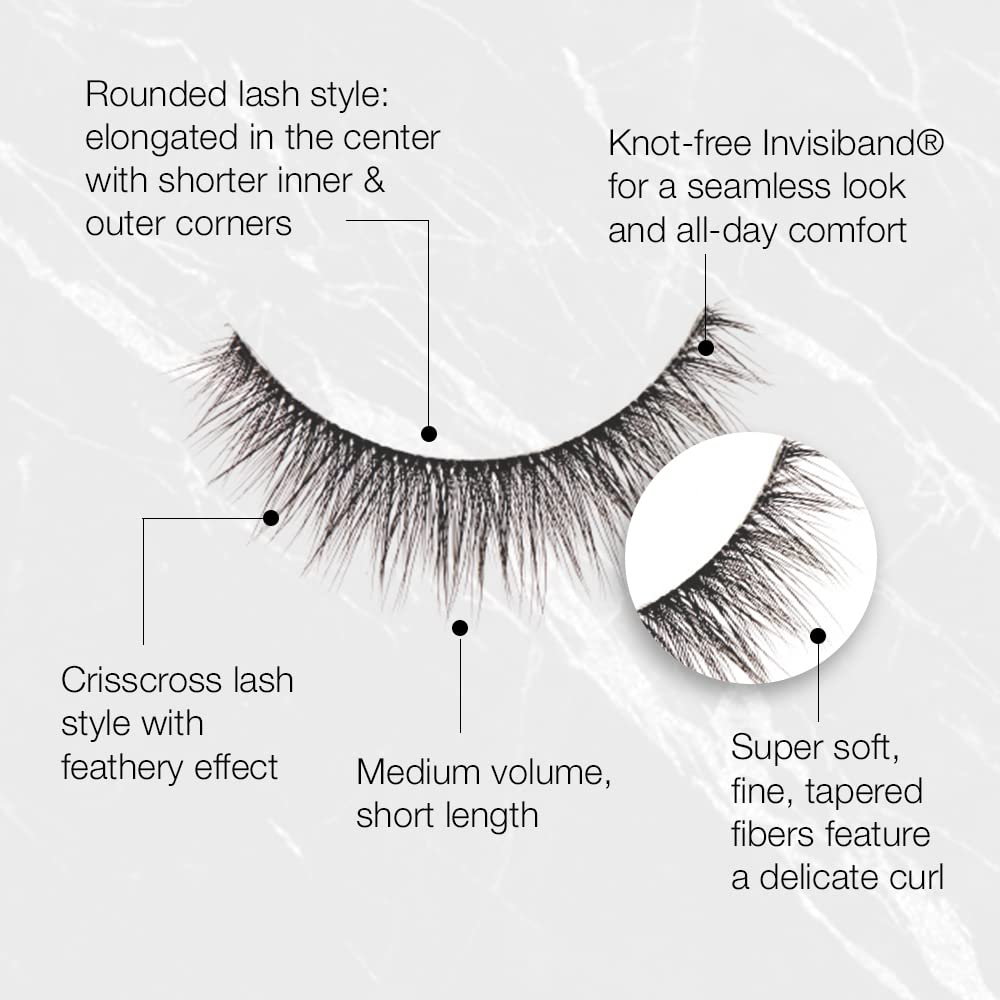 Ardell on-eye pair demonstrating natural lift and subtle volume benefit