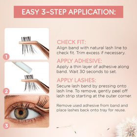 Ardell half lash next to ruler illustrating compact half-strip size