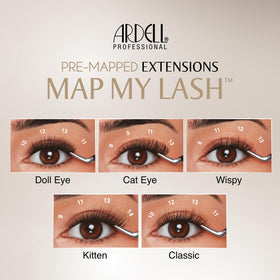 Ardell strip lash next to a ruler to show trim-to-fit sizing