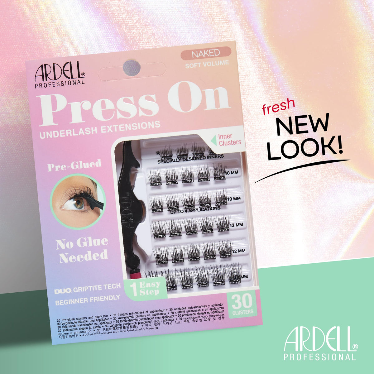 Ardell close-up of soft underlash cluster texture emphasizing natural-feel fibers