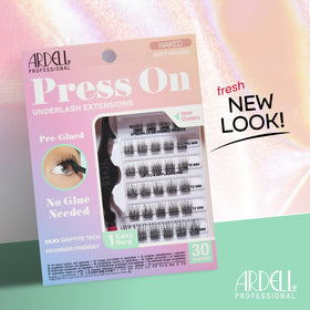 Ardell close-up of soft underlash cluster texture emphasizing natural-feel fibers