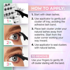 Ardell three cluster lengths displayed for customizable lower lash styling