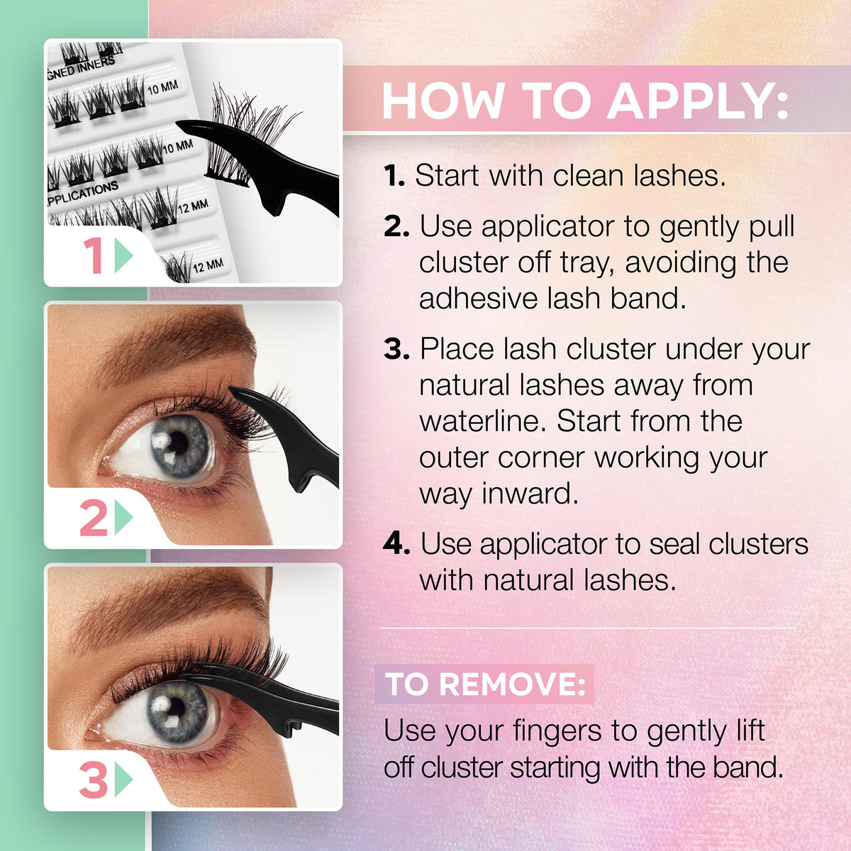 Ardell finished lower lash look in evening makeup adding subtle defined depth