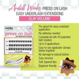Ardell individual lash cluster detail highlighting crisscross curl and volume