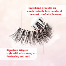 Ardell lashes on model with soft makeup showing natural eye-enhancing effect