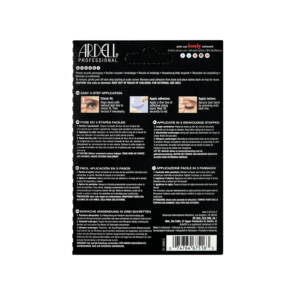 Ardell Wispies close-up of invisible band demonstrating comfortable seamless fit