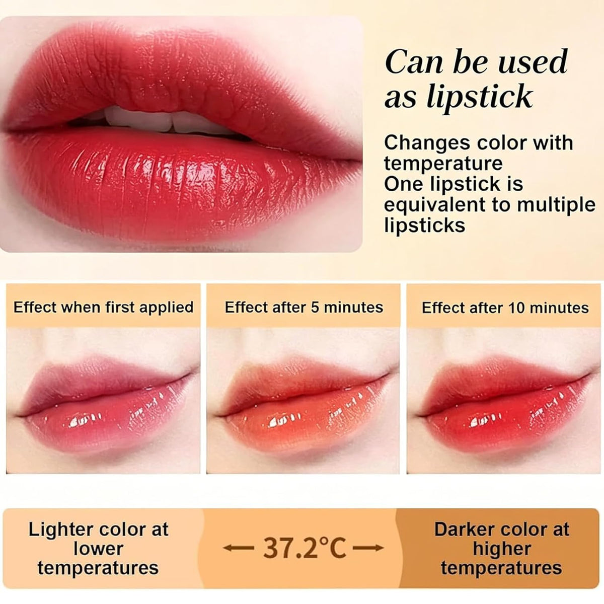 Areliaa lipstick applying on lips demonstrating moisturizing comfort benefit
