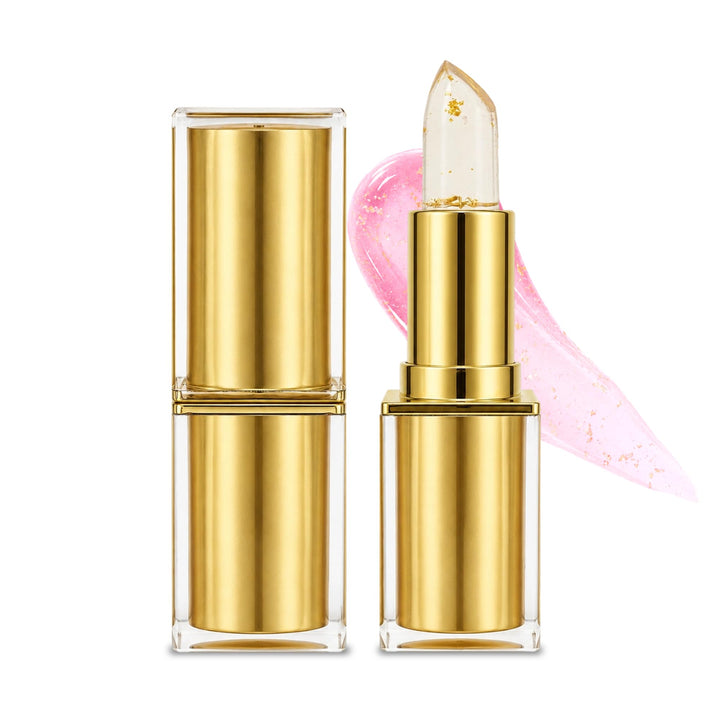 Areliaa Lipstlck front packaging showing two clear pH-reactive balms and benefits