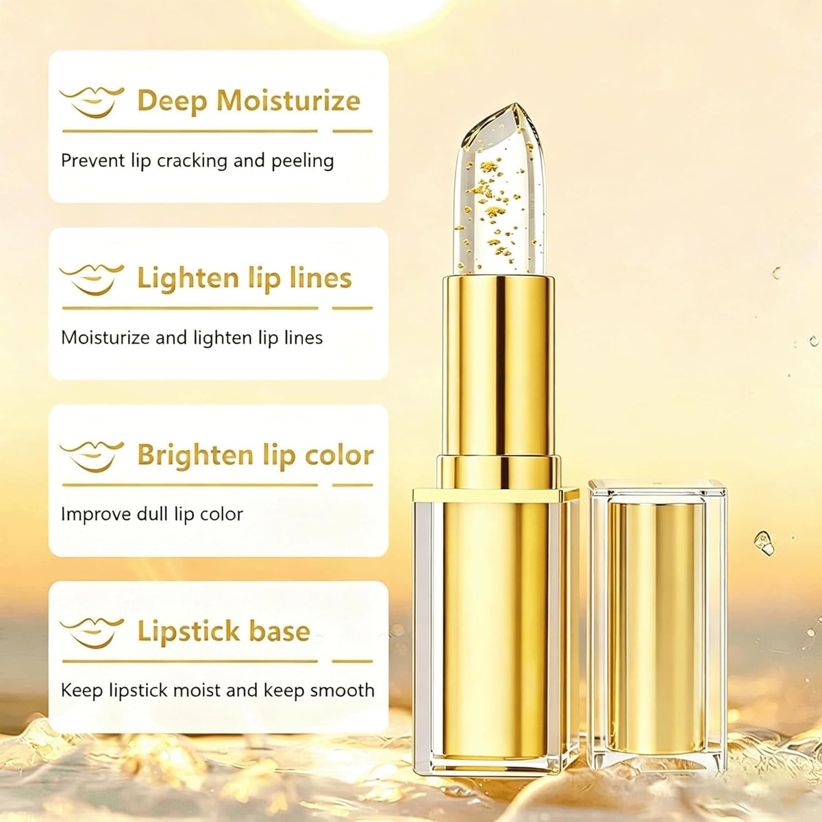 Areliaa open bullet close-up showing creamy texture and smooth glide benefit