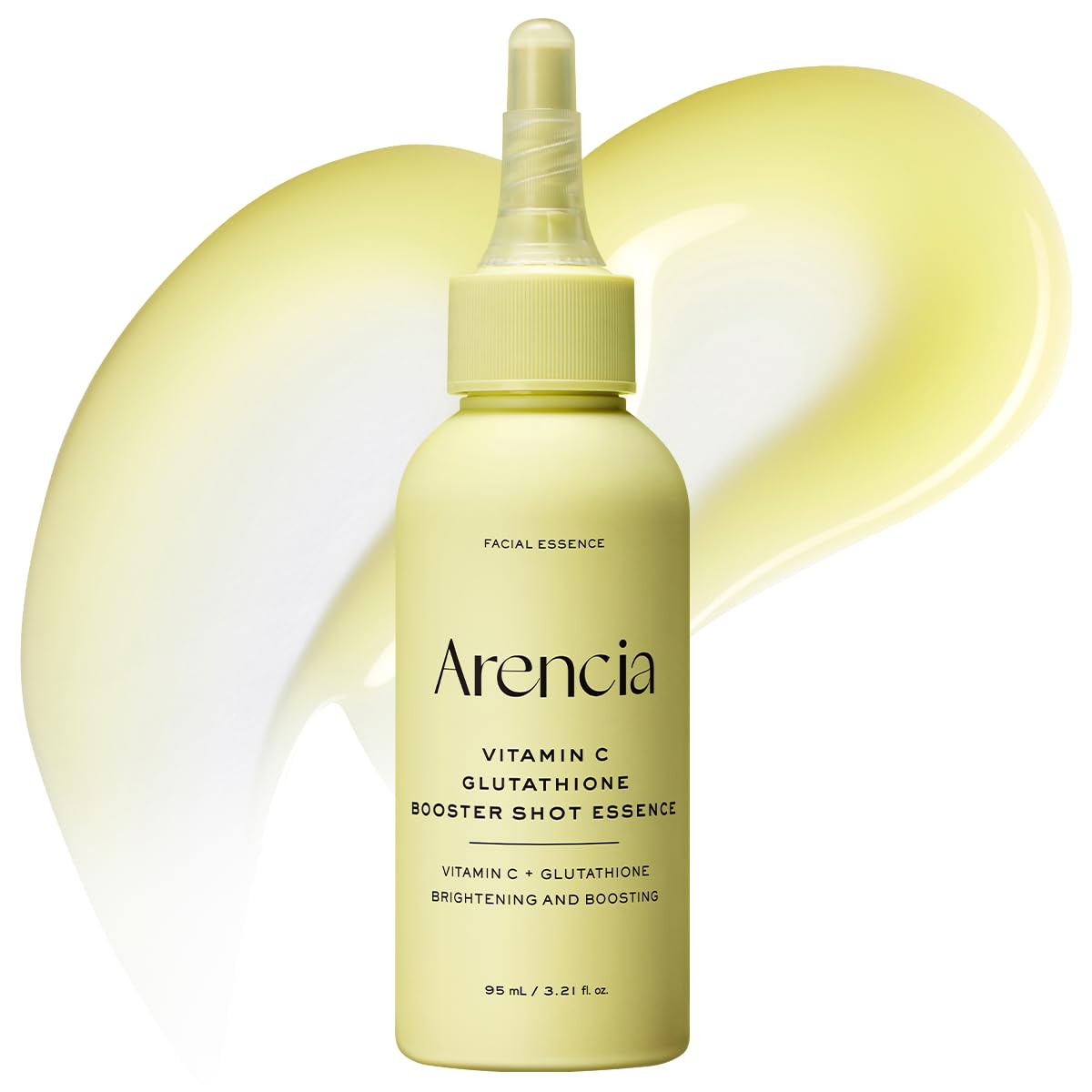 ARENCIA front packaging showing bottle and label, highlights fresh appearance