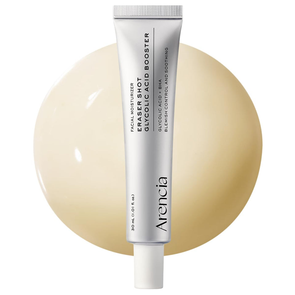 ARENCIA front bottle view highlighting compact 30 mL design and benefit