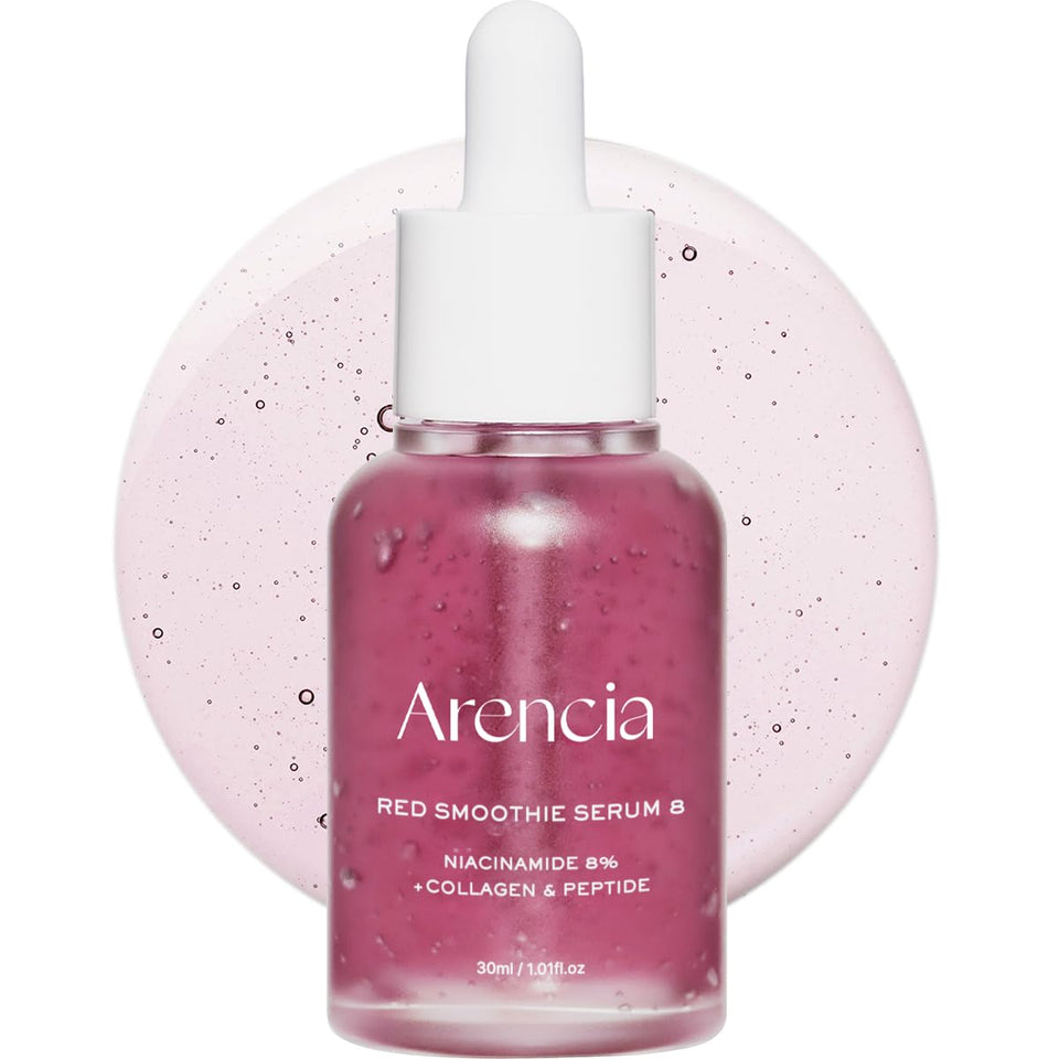 ARENCIA front packaging showing bottle and brand, promotes sleek skincare benefits