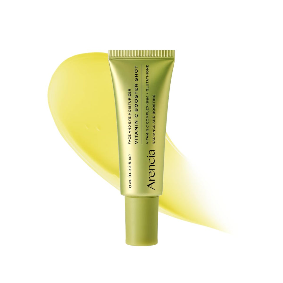 ARENCIA front vial shot showing compact 10ml packaging and brightening promise