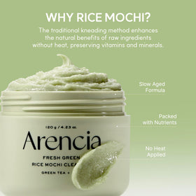 ARENCIA green tea leaves close-up showing antioxidant-rich calming benefit