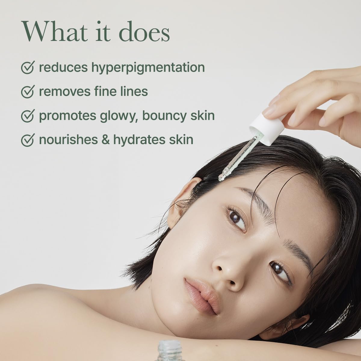 ARENCIA ingredient label showing 10% niacinamide and 12% Vitamin ACE benefits
