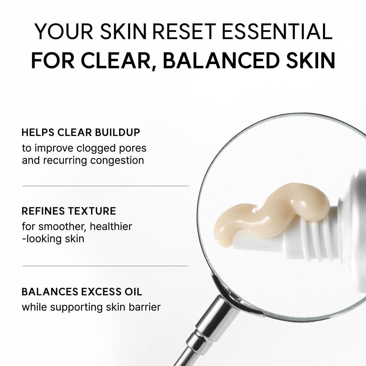 ARENCIA ingredients list closeup showing acids and hydrators for balance