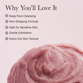 ARENCIA open jar with mochi-like paste demonstrating soft cleanser consistency and ease of use
