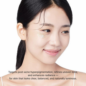 ARENCIA morning radiant skin lifestyle shot showing dewy, refreshed complexion