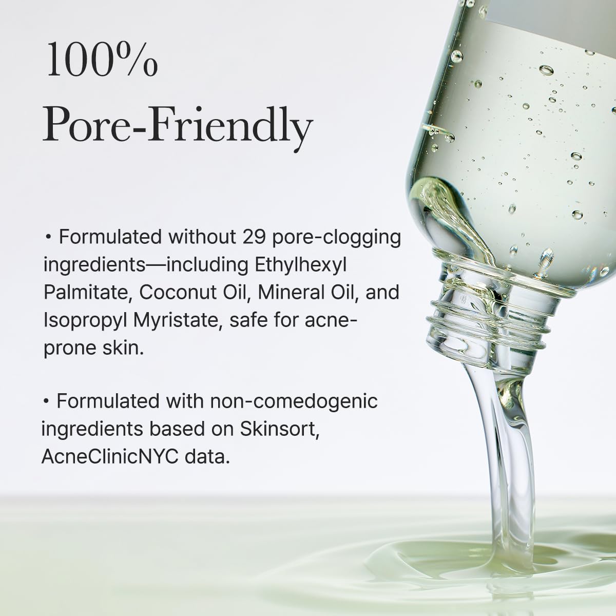 ARENCIA emulsified milky rinse in palm showing no greasy residue benefit