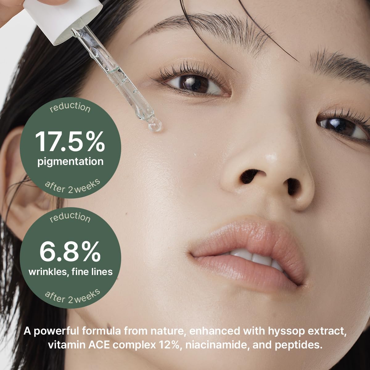 ARENCIA dispensing serum onto hand for easy application and fast absorption