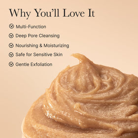 ARENCIA cleanser being dispensed to show creamy consistency and easy use