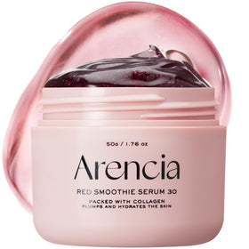 ARENCIA front packaging showing red smoothie serum and branding for clarity
