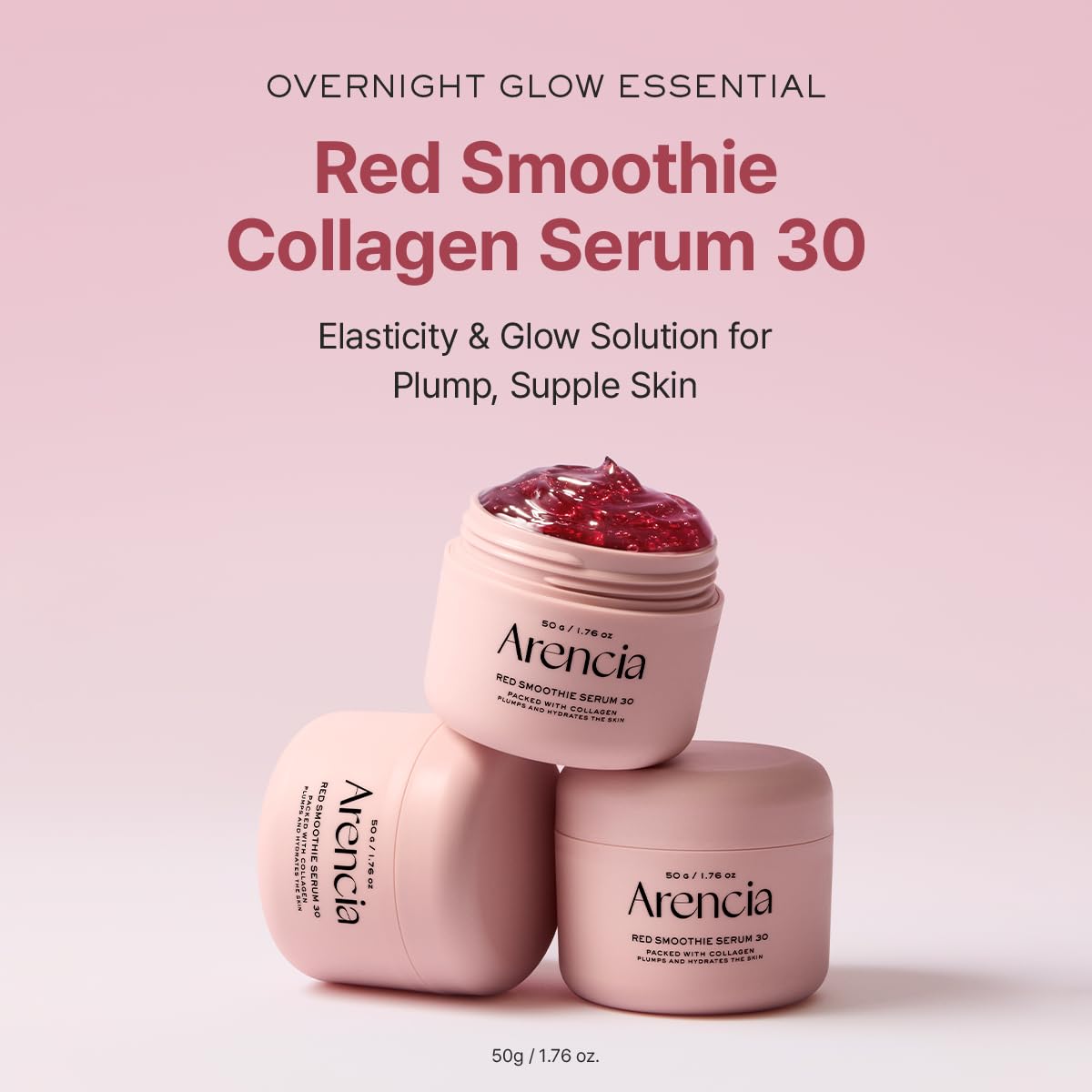 ARENCIA close-up of serum texture highlighting lightweight, soothing finish