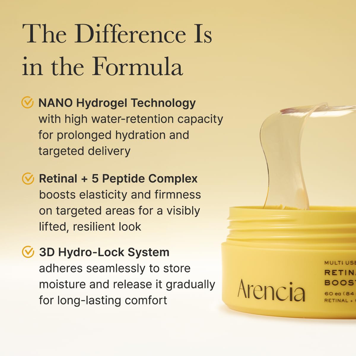 ARENCIA single patch on fingertip demonstrating thin flexible scale and easy placement