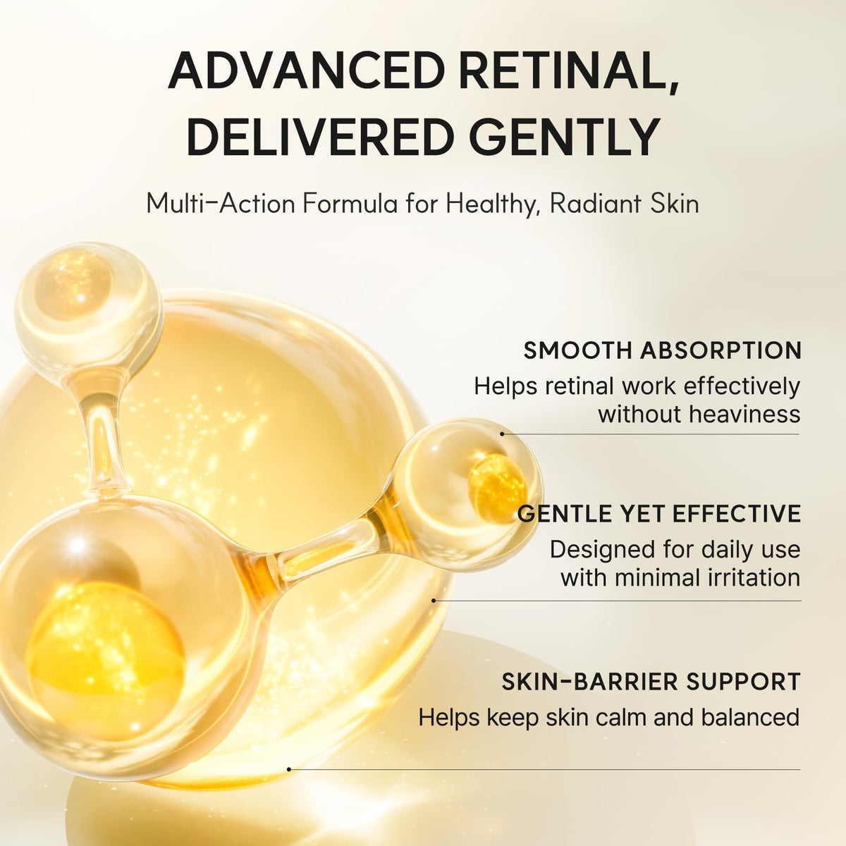 ARENCIA close texture shot absorbed into skin showing non-greasy finish benefit