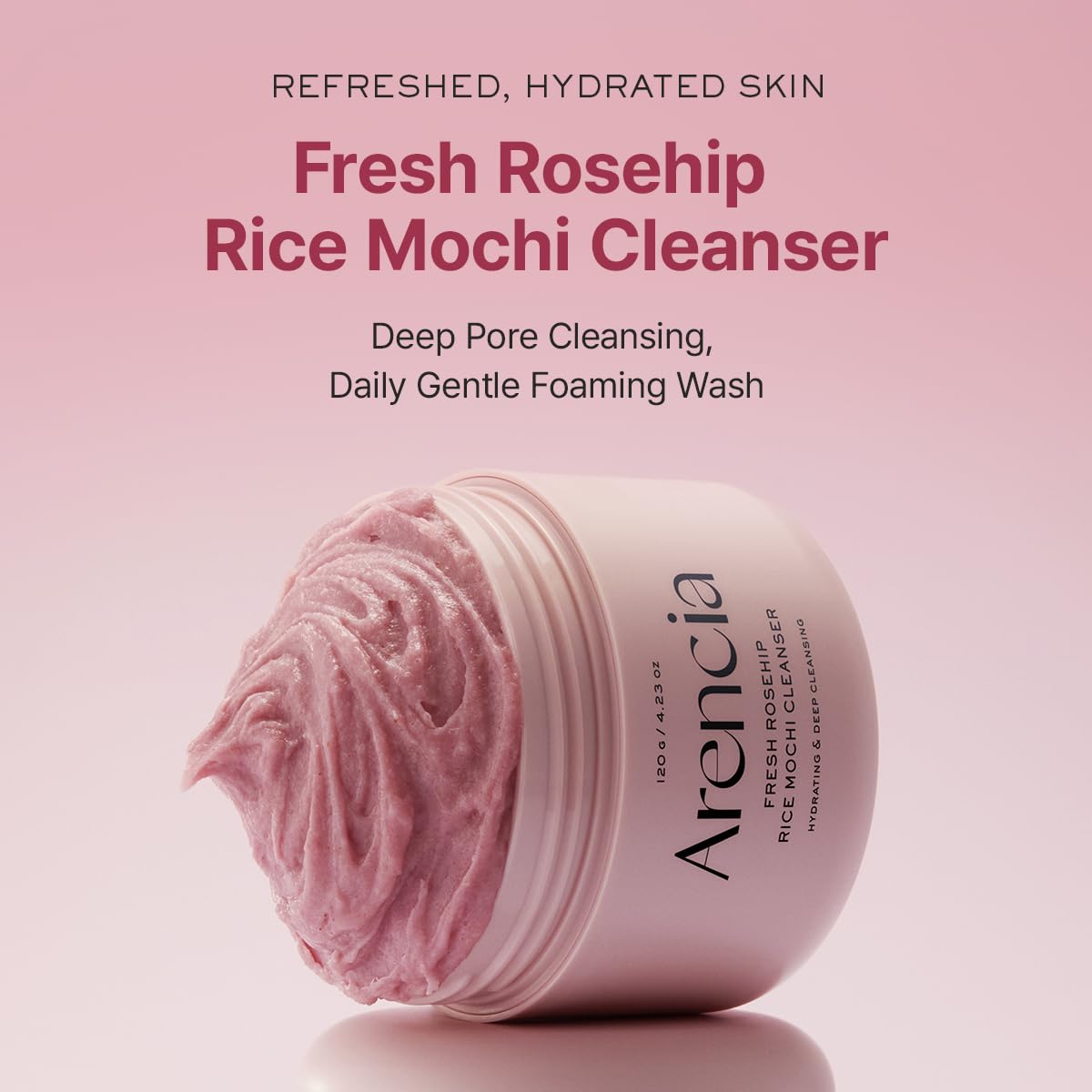 ARENCIA gentle cream-gel texture close-up for soothing exfoliation