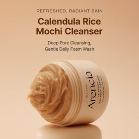 ARENCIA mochi-texture close-up demonstrating soft, moisturizing lather benefit