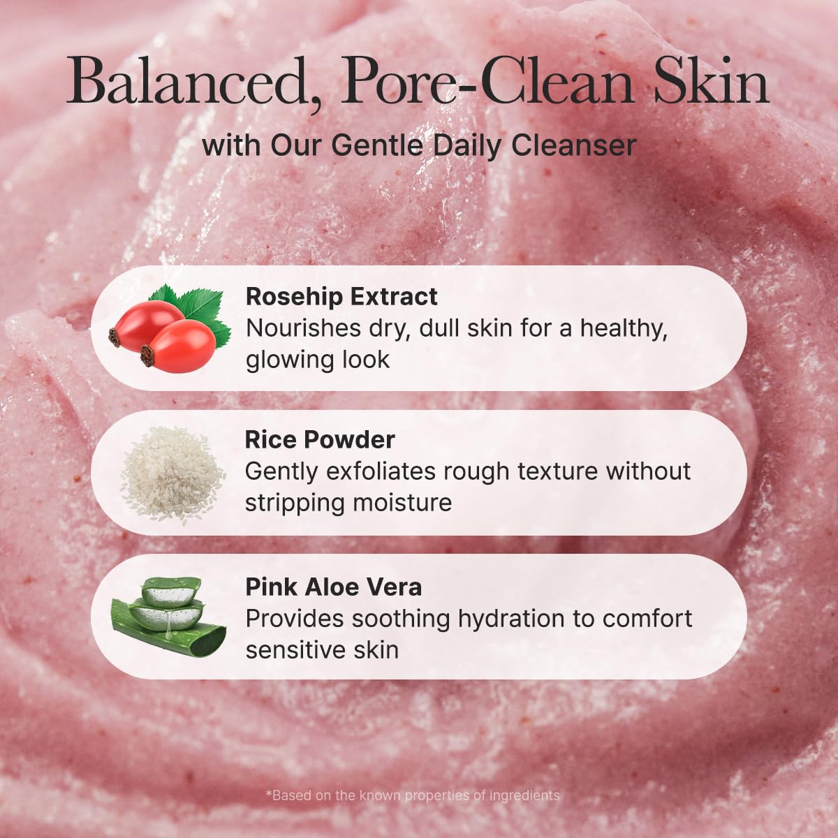 ARENCIA product in hand being mixed with water to show how to create a gentle cleansing paste