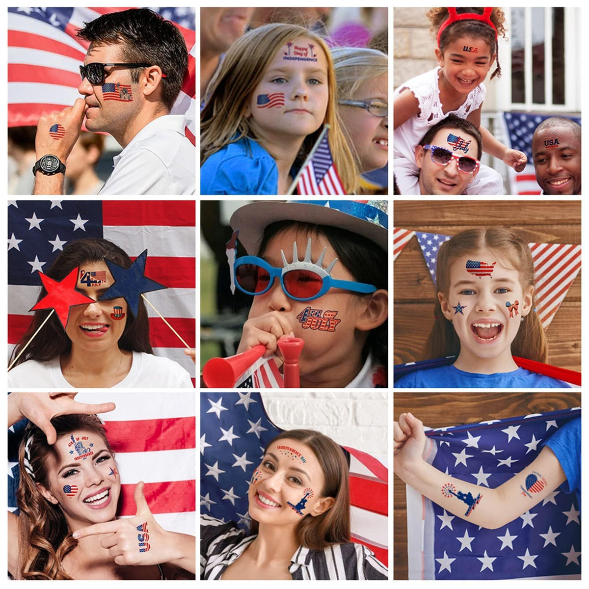 Aresvns large sleeve sheet displayed to create full-arm patriotic look