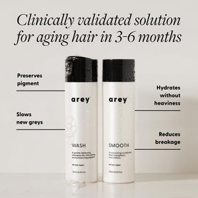 Arey label close-up highlighting Mela-9 Complex and ingredient transparency benefits